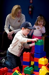 A photo from the LEGO Castle Adventure exhibit