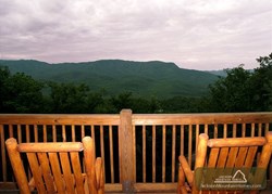 Mountain view from the deck of Gatlinburg cabin