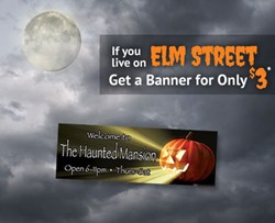 Shindigz offers $3 Banners for Halloween