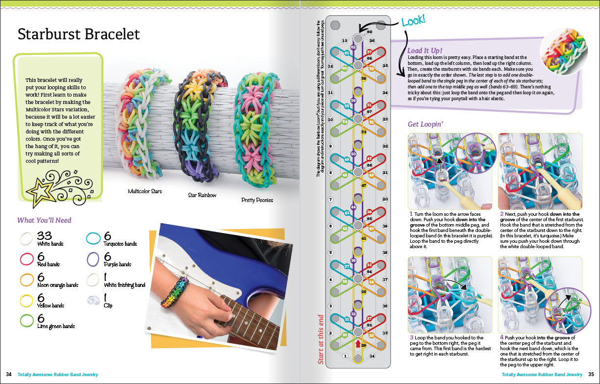 Rainbow Loom Craze Inspires New Book Loom Band Patterns Instructions 