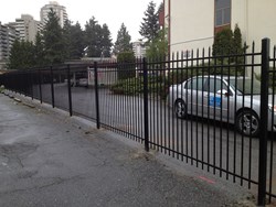 Steel Picket Fence by QS Fencing Company in Vancouver