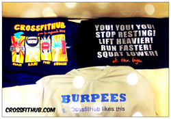 Variety of Creative, Funky, Fun Exercise and Fitness T-Shirts of various sizes!