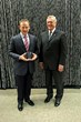 Nathan Conway, CEO Fortis Energy Services receives Minot State...