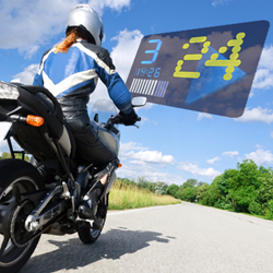 Motorcyclist using Bike HUD