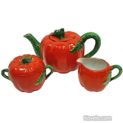 Photo: Occupied Japan Pumpkin Tea Set, Martin Auction Co.