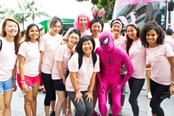 Team my LIFE INC. at the Pink Ribbon Walk Singapore 2013 event in late September