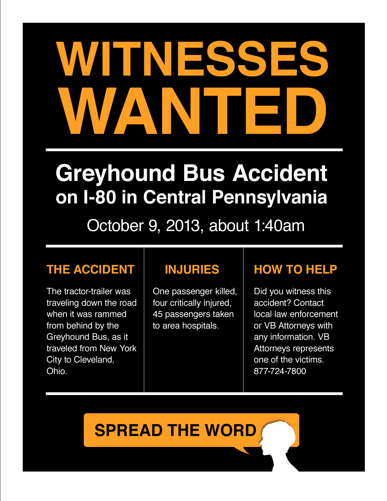 VB Attorneys Calls For Witnesses In I-80 Greyhound Crash