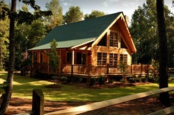 New Southland Log Homes model in Canton, TX