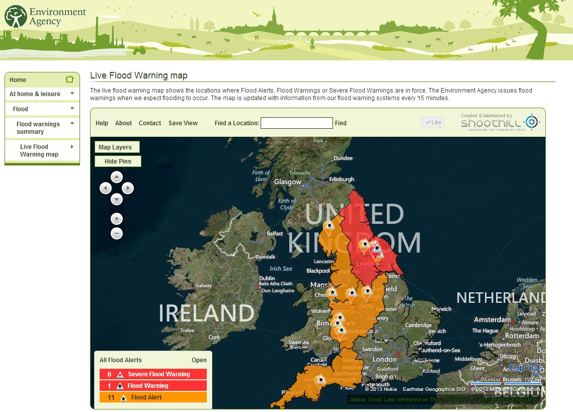 Environment Agency To Keep Live Flood Map As Storm Warning Issued For UK