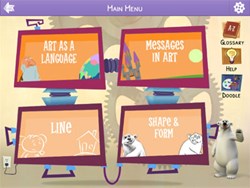 Meet you Art Guide Furnace, and view the four lessons of 'Start With Art' as well as the Doodle Gizmo and Glossary links
