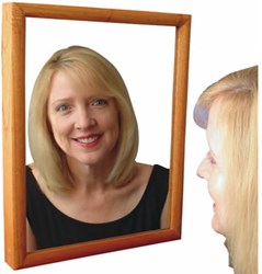 Measuring 15” x 12” x 2 ¾”, Safety Technology’s new mirror hidden camera features a stylish, premium-looking natural wood finish or a chic black frame.