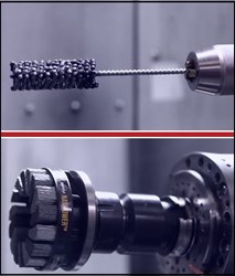 The Flex-Hone® Tool (top) and NamPower Abrasive Disc Brush (bottom)