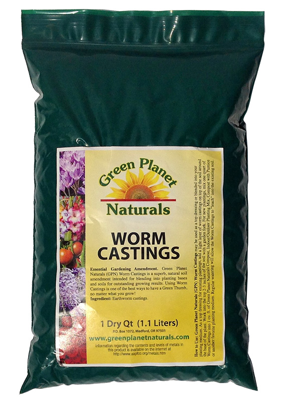 Natural and Organic Gardening Super Food—Worm Castings—Goes Indoors and