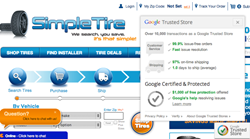 SimpleTire.com: Google Trusted Store