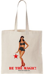 Black Pinup Girl Tote Bag