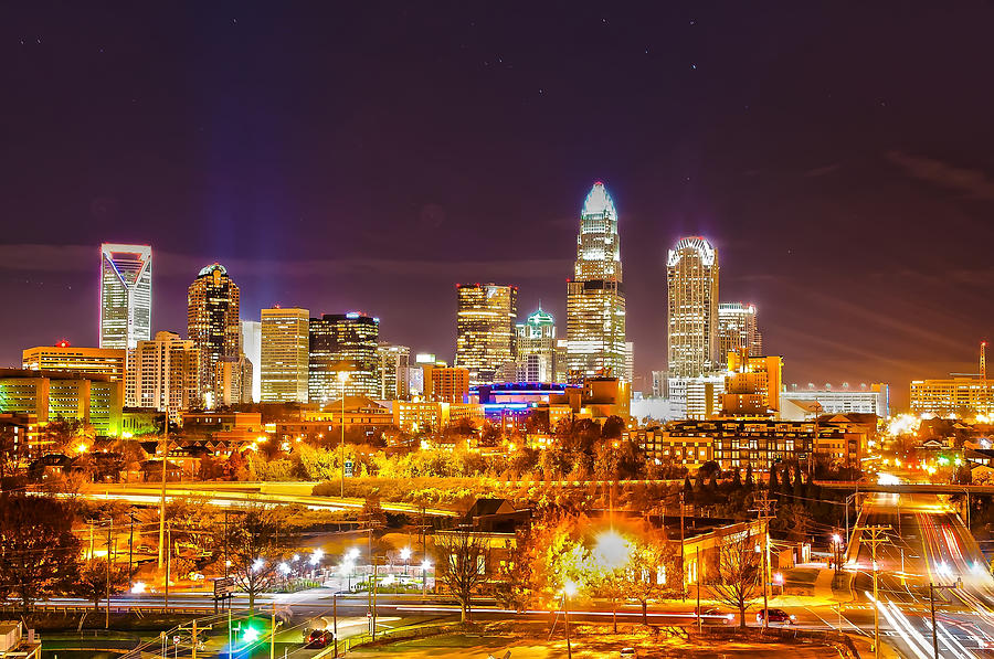 charlotte carolina night skyline north uptown grichenko nc photograph alex city district 3rd uploaded january which skylines