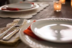 Photograph of plates on table