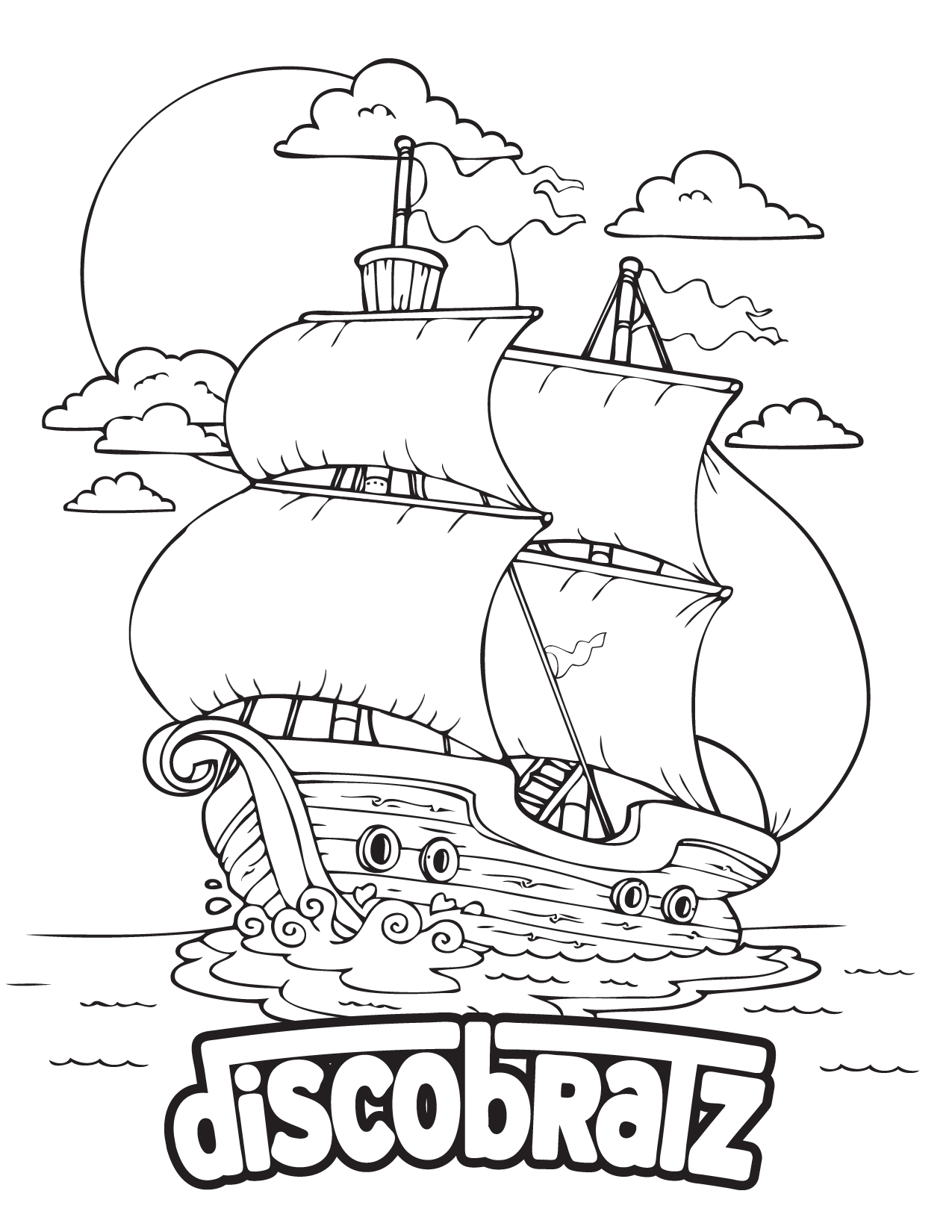 coloring pages thanksgiving mayflower - photo #19