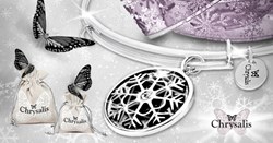 Image showing the Chrysalis Limited Edition Snowflake Adjustable Bangle, Chrysalis bags and butterflies.