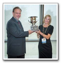 Suzy Kennedy, Chairman of the Board, PSA and Gary F. Polansky, Flight Systems Department, Sandia National Laboratories (Photo credit: JHUAPL, Ed Whitman)