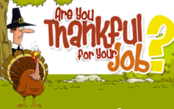 FindTheRightJob.com features new infographic documenting workers' thankfulness on the job.