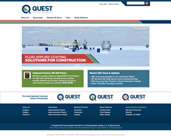 Quest Specialty Chemicals Web Site Screen Shot