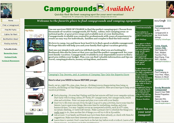 campgrounds-available-is-a-new-website-released-by-w-g-software-inc