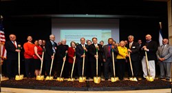 Local and state dignitaries break ground on $100 million community revitalization projects in Charles Town and Ranson.