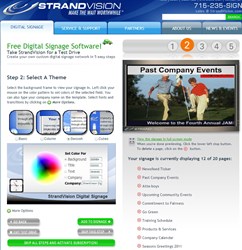 StrandVision Digital Signage offers Custom and Standard Electronic Sign Background Templates