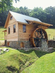 Award-winning grist mill built by Justin Metcalf and his Wood-Mizer LT40 Hydraulic.