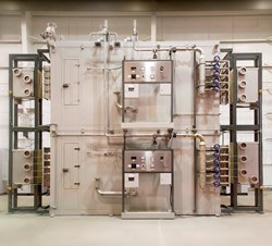 Furnace carbon fibre conversion processing production