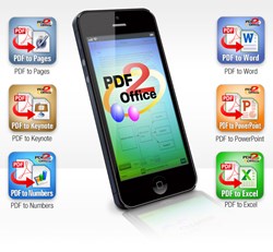 PDF to Excel, PDF to Numbers, PDF to Keynote, iPhone