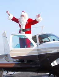 2012--Santa and volunteer pilots from Angel Flight West Utah Wing delivered an early Christmas to Cedar City kids
