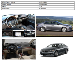 Lexus toyota comparison