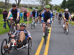 Team Tyler Hamilton Training finishes the 2013 Face of America ride.