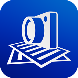 SharpScan icon: rapidly scan multipage documents into clean PDF on the go