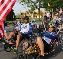 Marine Corps veteran LeMar Best at the 2013 Face of America ride.