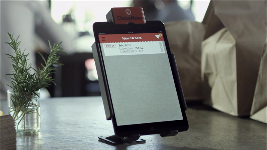 ChowNow Tablets Use ProClip USA Retail Kiosk Mounts and Tablet Holders