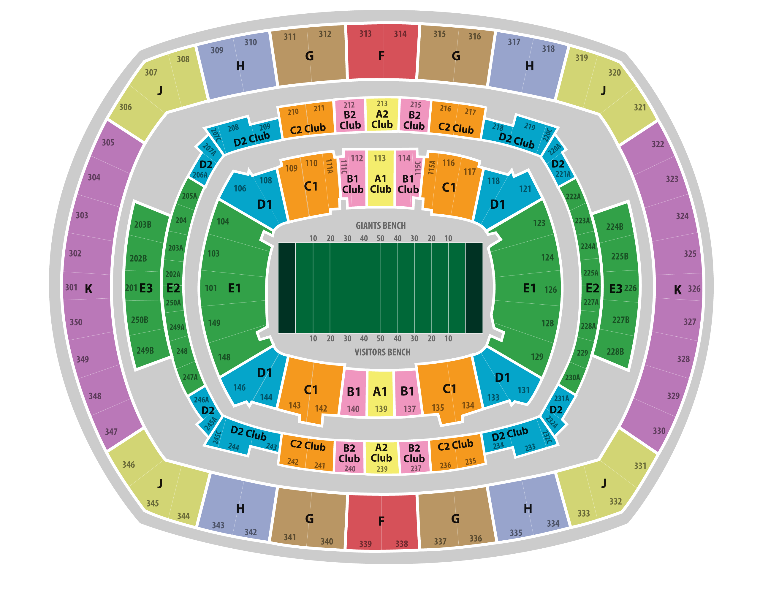 Giants Stadium Seating Chart