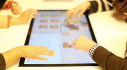 Multiuser active desktop - the division of a touchscreen into multiple sections.