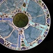 recycled glass table top