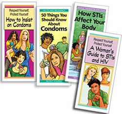 "Respect Yourself, Protect Yourself: A Woman's Guide to HIV and STIs", "Respect Yourself, Protect Yourself: How To Insist on Condoms", "How STIs Affect Your Body". " 50 Things You Should Know About Condoms"