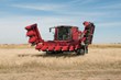The Case IH 4412F corn head is one of three Case IH products to win the prestigious AE50 award for innovative new agricultural products. The folding feature, seen in the process of folding in this pho