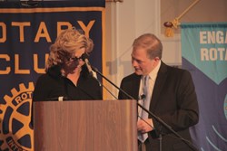 Jason Moss with a Rotary Club member signing the Georgia Partner Pledge