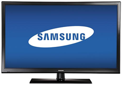 Samsung television featuring the Samsung logo