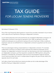 Tax Guide for Locum Tenens Providers