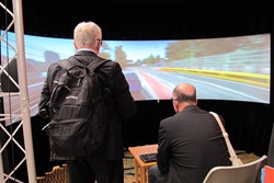 The well-attended interactive demonstration session at Electronic Imaging provides a hands-on look at new technology, including virtual reality environments.