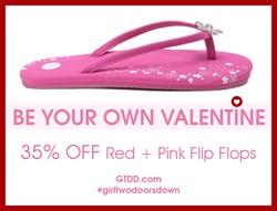 Girl Two Doors Down Bling Flip Flops
