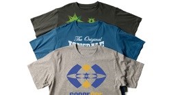 Group of custom silkscreened t-shirts by Miixonic