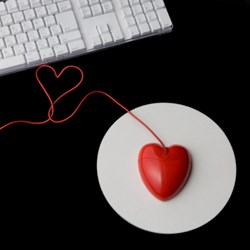 Valentines computer muse heart
